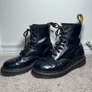 Dr. Martens 1460 Black Lace Up Leather Boots Sole Bouncing Women’s Size 5.5